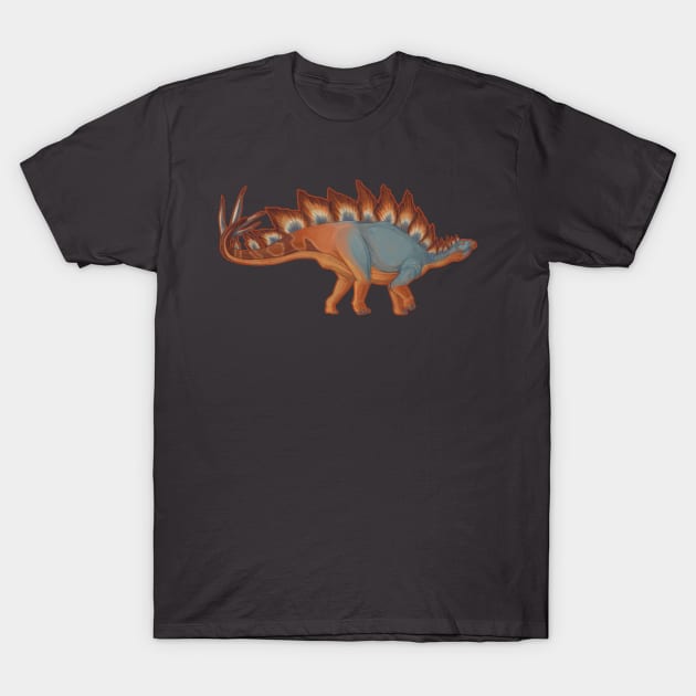 Stegosaurus stenops T-Shirt by CoffeeBlack